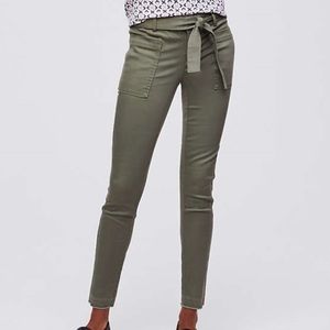LOFT Marissa Fit Green Skinny Released Raw Hem 2